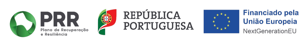 PRR — Plano de Recuperação e Resiliência · República Portuguesa · Financiado pela União Europeia — NextGenerationEU